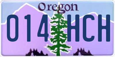 OR license plate 014HCH