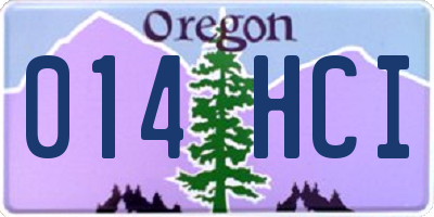 OR license plate 014HCI