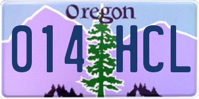 OR license plate 014HCL