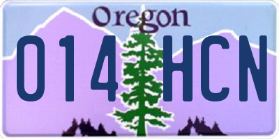 OR license plate 014HCN
