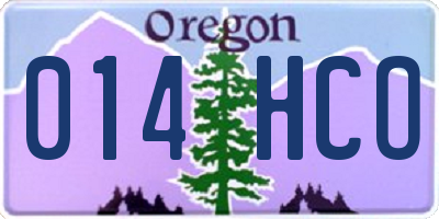 OR license plate 014HCO