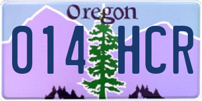 OR license plate 014HCR