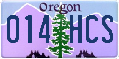 OR license plate 014HCS