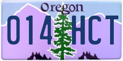 OR license plate 014HCT