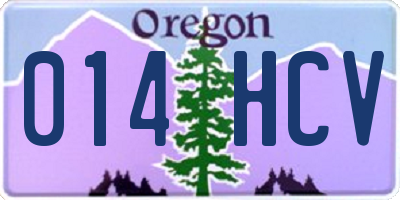 OR license plate 014HCV