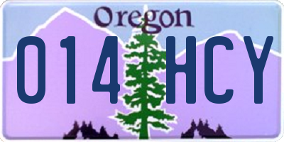 OR license plate 014HCY
