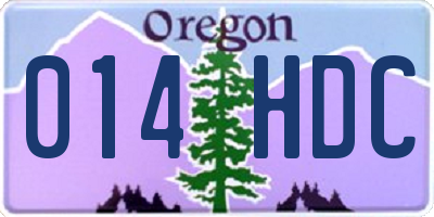 OR license plate 014HDC
