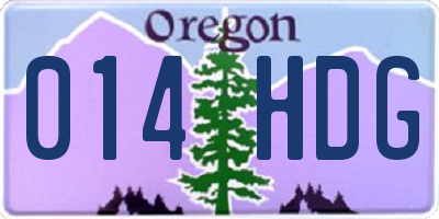 OR license plate 014HDG