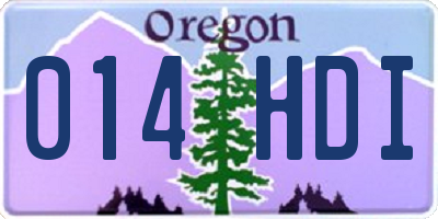 OR license plate 014HDI