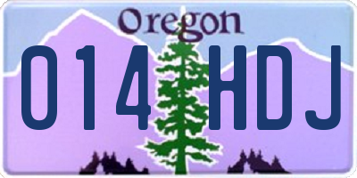 OR license plate 014HDJ