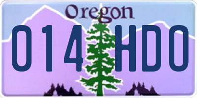 OR license plate 014HDO