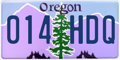 OR license plate 014HDQ
