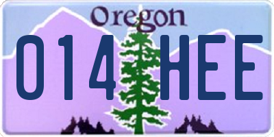 OR license plate 014HEE