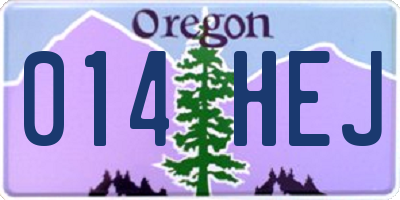 OR license plate 014HEJ