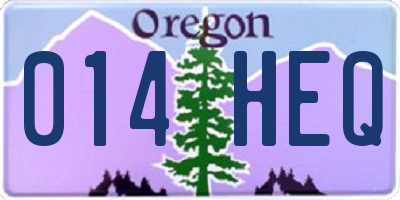 OR license plate 014HEQ