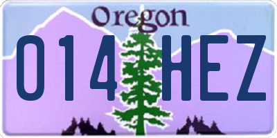 OR license plate 014HEZ