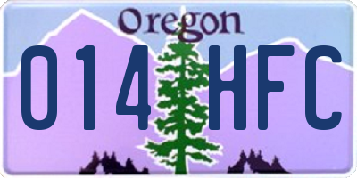 OR license plate 014HFC