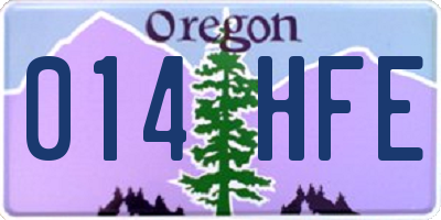 OR license plate 014HFE