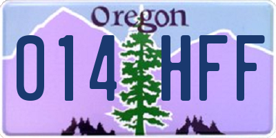 OR license plate 014HFF