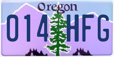OR license plate 014HFG