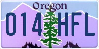 OR license plate 014HFL