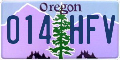 OR license plate 014HFV