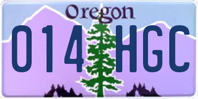 OR license plate 014HGC