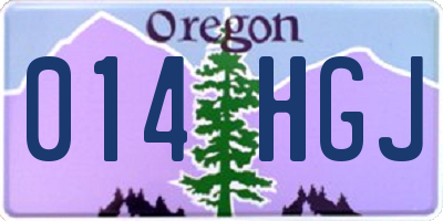 OR license plate 014HGJ