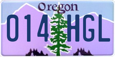 OR license plate 014HGL
