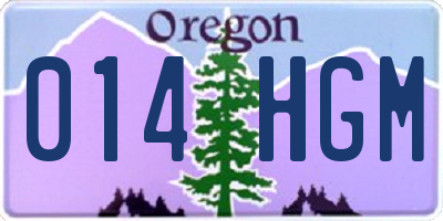 OR license plate 014HGM