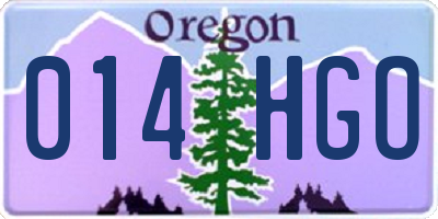 OR license plate 014HGO