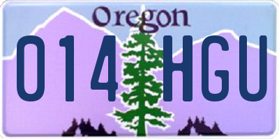 OR license plate 014HGU