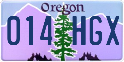 OR license plate 014HGX