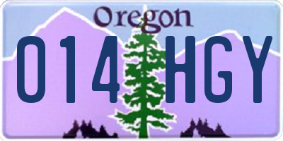 OR license plate 014HGY