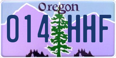 OR license plate 014HHF