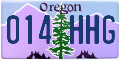 OR license plate 014HHG