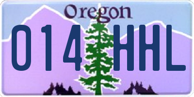 OR license plate 014HHL
