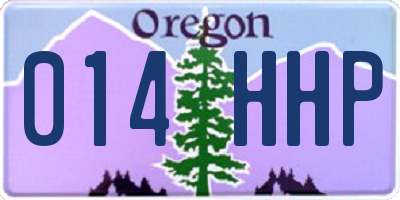 OR license plate 014HHP
