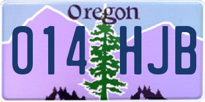 OR license plate 014HJB