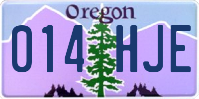 OR license plate 014HJE