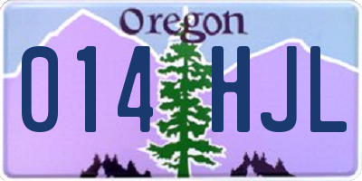 OR license plate 014HJL