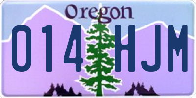 OR license plate 014HJM