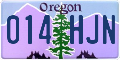 OR license plate 014HJN