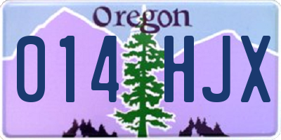 OR license plate 014HJX