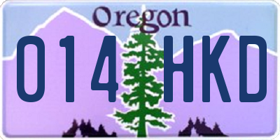 OR license plate 014HKD
