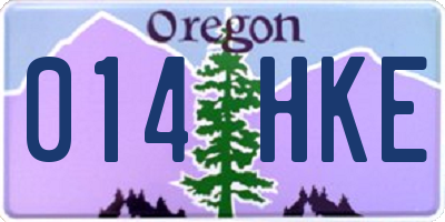 OR license plate 014HKE