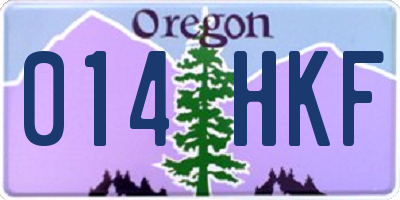 OR license plate 014HKF