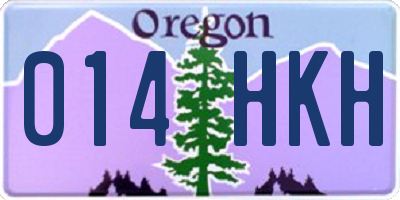 OR license plate 014HKH