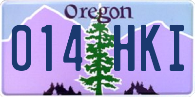 OR license plate 014HKI