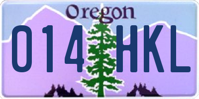 OR license plate 014HKL